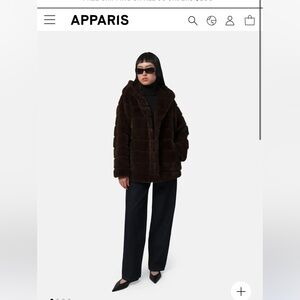 APPARIS goldy coat espresso NWT size xs